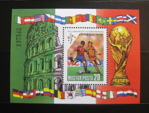 Poštovní známka Maïarsko 1990 MS ve fotbale Mi# Block 210