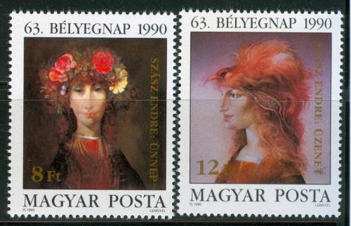 Poštovní známky Maïarsko 1990 Umìní, Endre Szász Mi# 4107-08