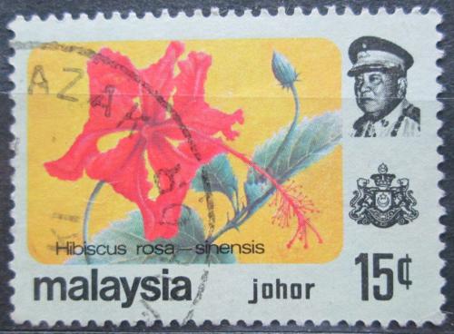 Poštovní známka Malajsie, Johor 1979 Kvìtiny Mi# 172 X