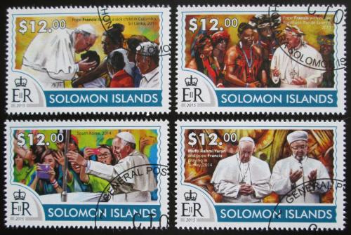 Poštovní známky Šalamounovy ostrovy 2015 Papež František Mi# 3277-80 Kat 17€