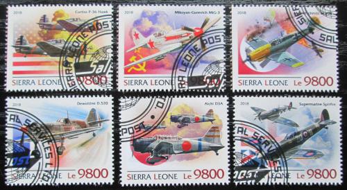 Poštovní známky Sierra Leone 2018 Letadla 2. svìtové války Mi# 10241-46 Kat 16€