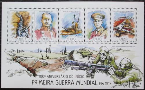 Poštovní známky Guinea-Bissau 2014 První svìtová válka Mi# 7095-99 Kat 13€