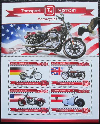 Poštovní známky Maledivy 2015 Motocykly Mi# 5495-98 Kat 10€