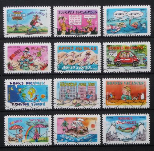 Poštovní známky Francie 2015 Prázdniny Mi# 6162-73 18€