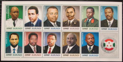 Poštovní známky Burundi 2012 Prezidenti a králové Mi# N/N
