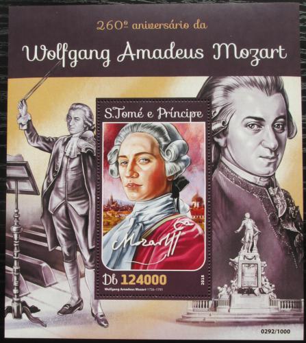 Poštovní známka Svatý Tomáš 2016 Wolfgang Amadeus Mozart Mi# Block 1153 Kat 12€ 
