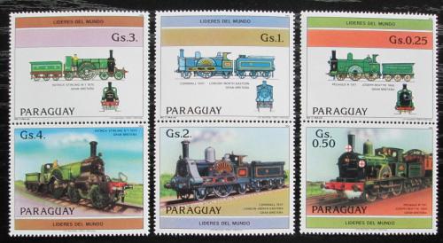 Potovn znmky Paraguay 1984 Anglick lokomotivy Mi# 3779-84