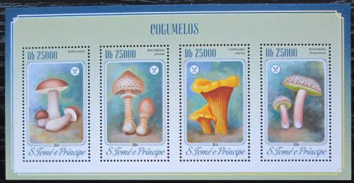 Poštovní známky Svatý Tomáš 2014 Houby Mi# 5785-88 Kat 10€ 