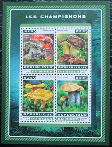 Poštovní známky Niger 2016 Houby Mi# 4597-4600 Kat 13€
