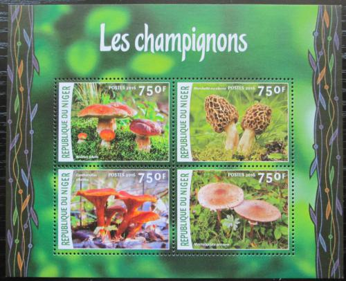 Poštovní známky Niger 2016 Houby Mi# 4097-4100 Kat 12€