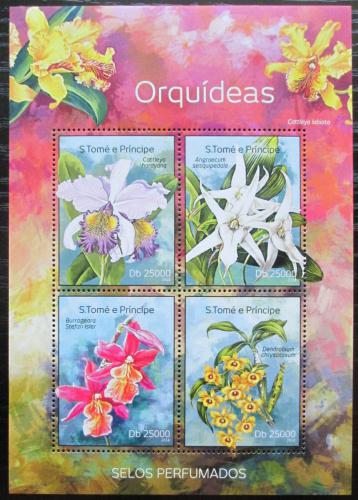 Poštovní známky Svatý Tomáš 2014 Orchideje Mi# 5574-77 Kat 10€