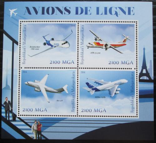 Poštovní známky Madagaskar 2014 Letadla Mi# Mi# N/N