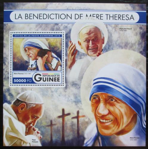 Poštovní známka Guinea 2016 Matka Tereza Mi# Mi# Block 2722 Kat 20€