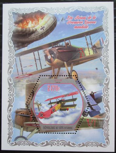 Poštovní známka Pobøeží Slonoviny 2018 Váleèná letadla Mi# Mi# N/N