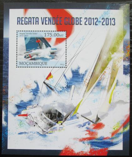 Poštovní známka Mosambik 2013 Jachtaøské závody Vendée Globe Mi# Block 746 Kat 10€