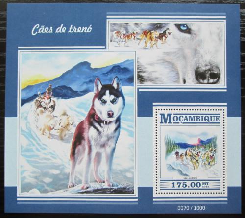 Poštovní známka Mosambik 2015 Tažní psi Mi# N/N Kat 10€