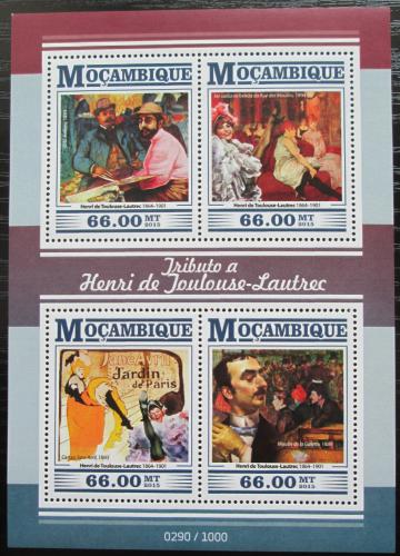 Poštovní známky Mosambik 2015 Umìní, Toulouse-Lautrec Mi# 8214-17 Kat 15€