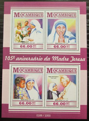 Poštovní známky Mosambik 2015 Matka Tereza Mi# 8104-07 Kat 15€