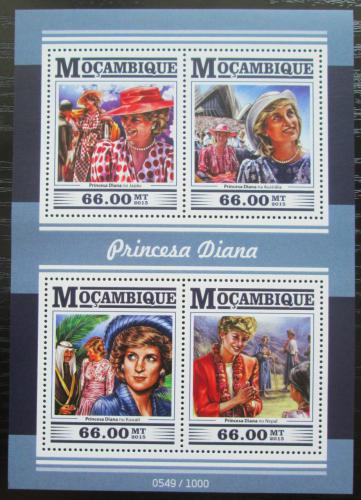 Poštovní známky Mosambik 2015 Princezna Diana Mi# 8244-47 Kat 15€