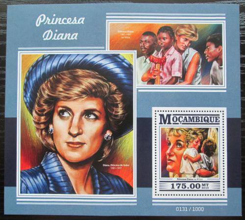 Poštovní známka Mosambik 2015 Princezna Diana Mi# Block 1089 Kat 10€