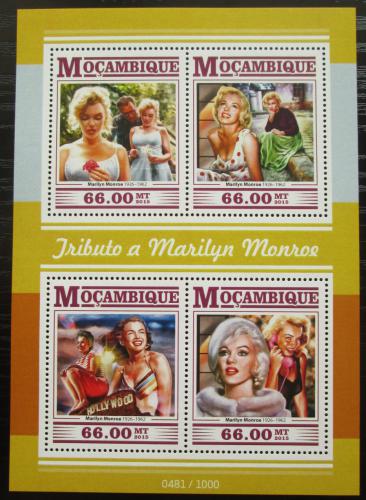 Poštovní známky Mosambik 2015 Marilyn Monroe Mi# 8109-12 Kat 15€