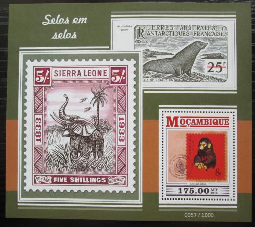 Poštovní známka Mosambik 2015 Fauna na známkách Mi# Block 1047 Kat 10€