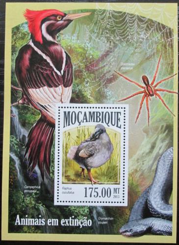Poštovní známka Mosambik 2013 Vyhynulá fauna Mi# Block 833 Kat 10€