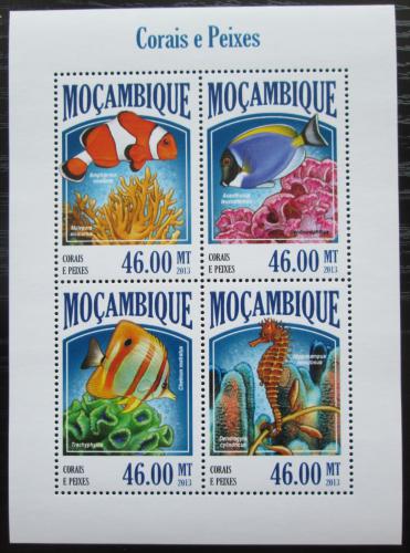 Poštovní známky Mosambik 2013 Ryby a korály Mi# 6952-55 Kat 11€