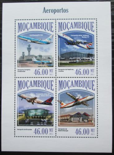 Poštovní známky Mosambik 2013 Letadla a letištì Mi# 7007-10 Kat 11€