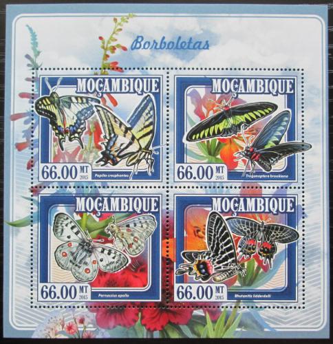 Poštovní známky Mosambik 2015 Motýli Mi# 7695-98 Kat 15€