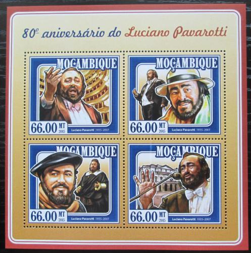 Poštovní známky Mosambik 2015 Luciano Pavarotti Mi# 7785-88 Kat 15€