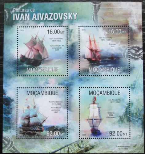 Poštovní známky Mosambik 2013 Umìní, plachetnice, Ajvazovskij Mi# 6757-60 Kat 13€