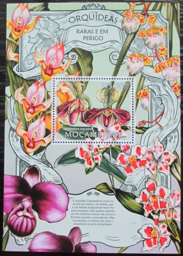 Poštovní známka Mosambik 2013 Orchideje Mi# Block 708 Kat 10€