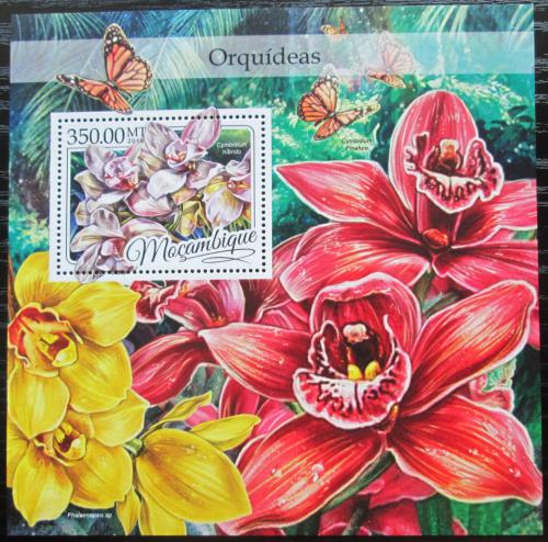 Poštovní známka Mosambik 2016 Orchideje Mi# Block 1189 Kat 20€