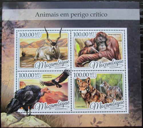 Poštovní známky Mosambik 2016 Ohrožená fauna Mi# 8759-62 Kat 22€