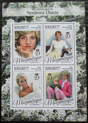 Poštovní známky Mosambik 2016 Princezna Diana Mi# 8694-97 Kat 22€
