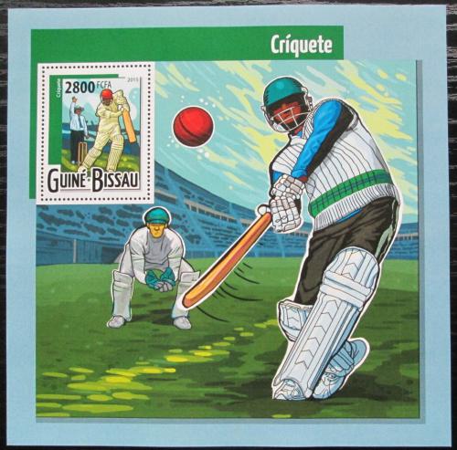 Poštovní známka Guinea-Bissau 2015 Kriket Mi# Block 1391 Kat 11€