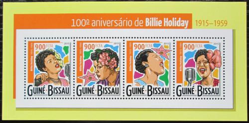 Poštovní známky Guinea-Bissau 2015 Billie Holiday, zpìvaèka Mi# 7895-98 Kat 14€