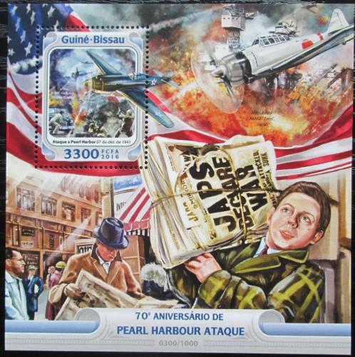 Poštovní známka Guinea-Bissau 2016 Útok na Pearl Harbor Mi# Block 1469 Kat 12.50€ 