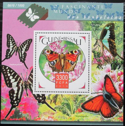 Poštovní známka Guinea-Bissau 2015 Motýli Mi# Block 1447 Kat 12.50€