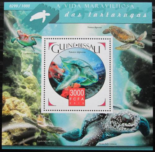 Poštovní známka Guinea-Bissau 2015 Želvy Mi# Block 1448 Kat 11€
