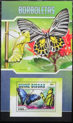 Poštovní známka Guinea-Bissau 2016 Motýli Mi# Block 1488 Kat 12.50€