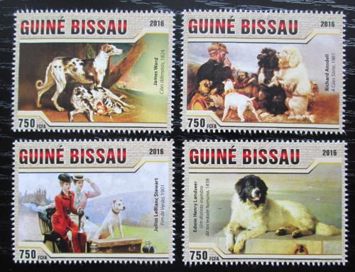 Poštovní známky Guinea-Bissau 2016 Umìní, psi Mi# 8609-12 Kat 11€