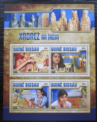 Poštovní známky Guinea-Bissau 2016 Šachy v Indii Mi# 8761-64 Kat 13.50€