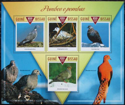 Poštovní známky Guinea-Bissau 2015 Holubi Mi# 7804-07 Kat 14€