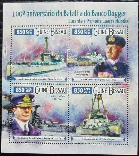 Poštovní známky Guinea-Bissau 2015 Bitva u Dogger Banku Mi# 8120-23 Kat 14€