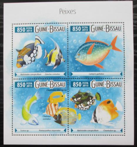 Poštovní známky Guinea-Bissau 2015 Ryby Mi# 8045-48 Kat 14€