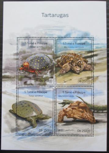 Poštovní známky Svatý Tomáš 2014 Želvy Mi# 5589-92 Kat 10€