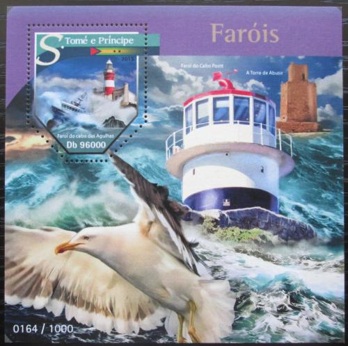 Poštovní známka Svatý Tomáš 2015 Majáky Mi# Block 1141 Kat 10€