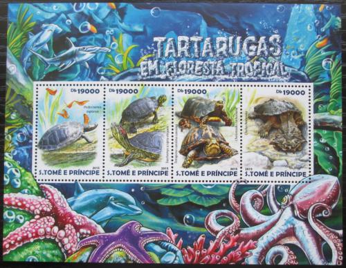 Poštovní známky Svatý Tomáš 2015 Želvy Mi# 6141-44